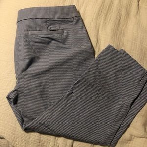 LOFT Blue Pin Stripe Pants